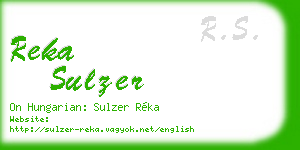 reka sulzer business card